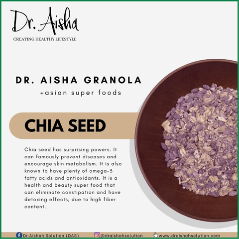 Dasto Granola Asian Superfoods Chia Seed By Dr Aishah Solution (320g) - Ảnh 3